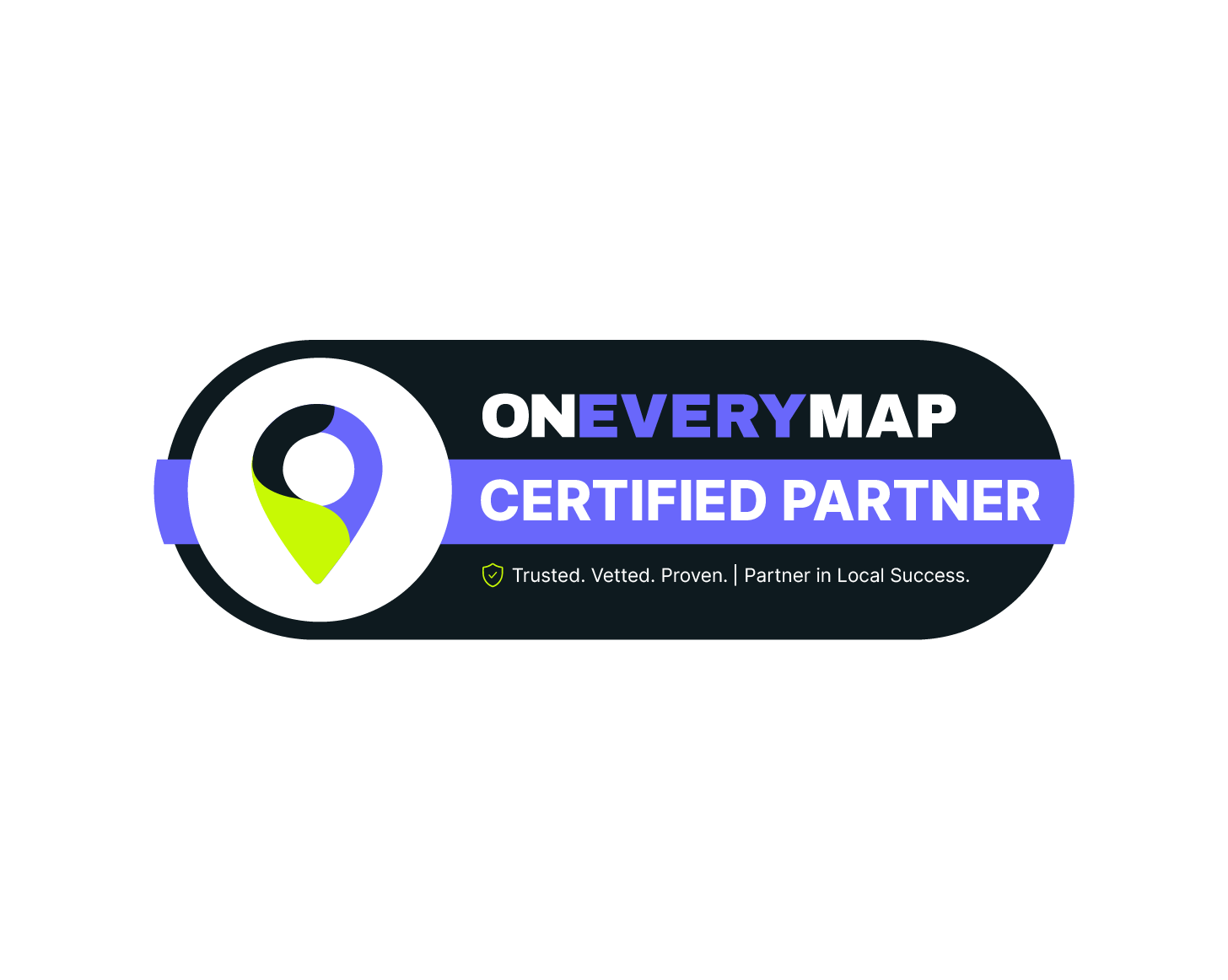 ตรา OnEveryMap Certified Partner แบบแนวนอน